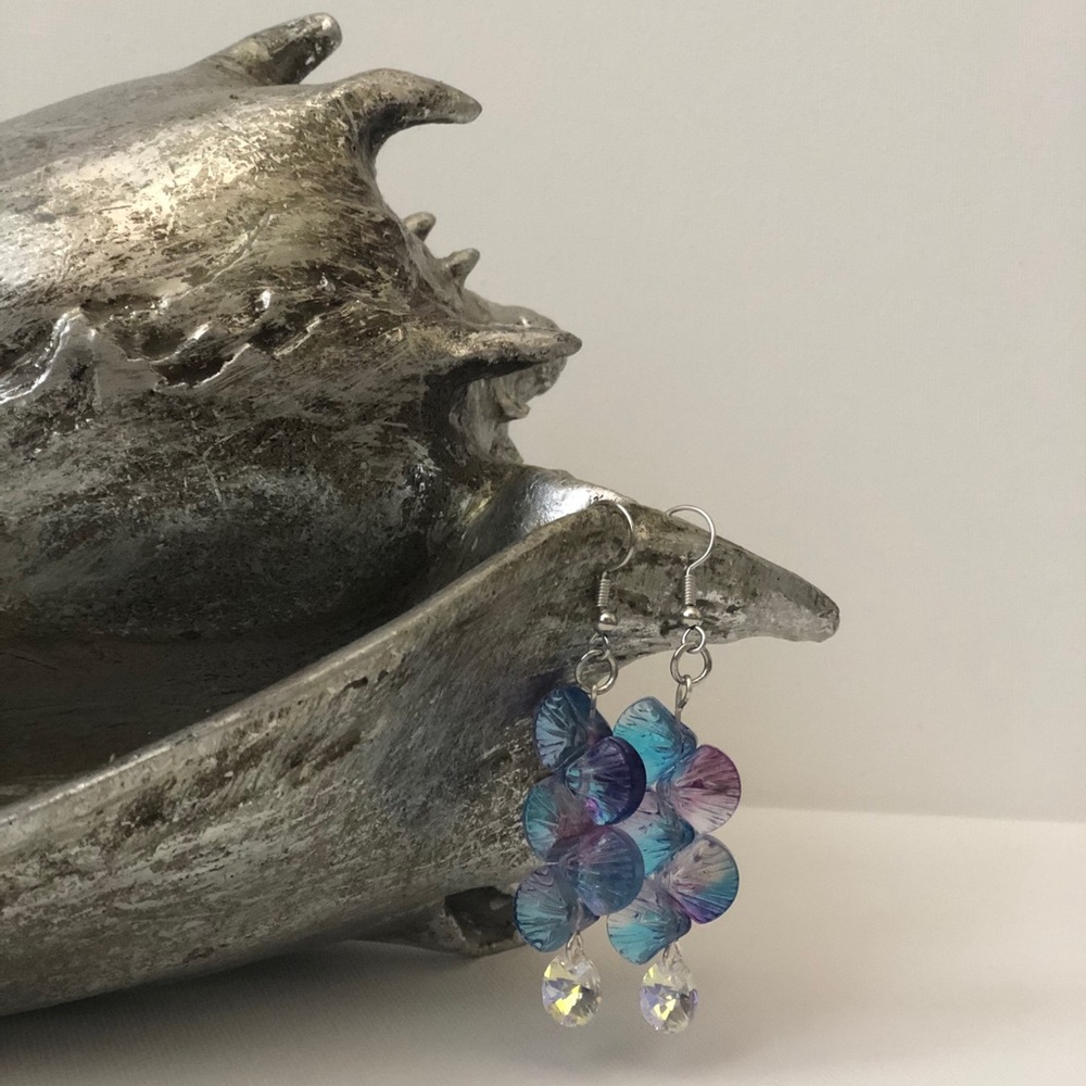 Blue Shell Earrings
